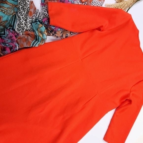 BODEN Orange Cream Thick Knit Pocketed Dress Sz 12R - Picture 2 of 13